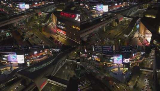 【正版4K素材】光明万达广场夜景2高清在线视频素材下载