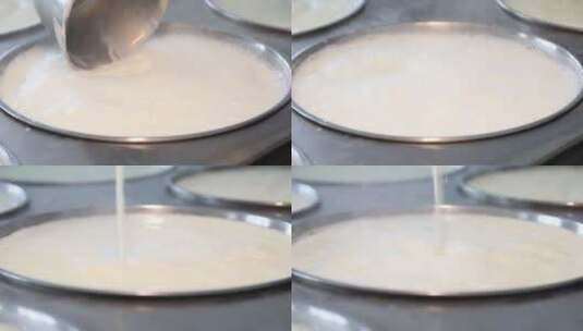 手工奶制品奶皮子制作视频高清在线视频素材下载