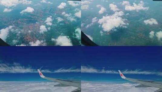 飞机上拍摄云朵云层高清在线视频素材下载