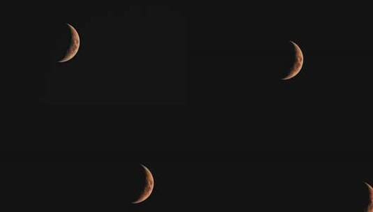夜晚月亮的延时拍摄高清在线视频素材下载