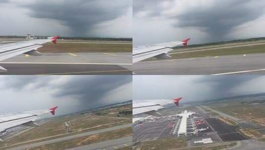 印尼亚航飞机起飞地拍高清在线视频素材下载