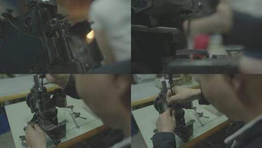 M1修理古董缝纫机4高清在线视频素材下载