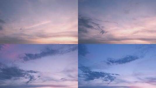 延时拍摄天空中飘过的云彩高清在线视频素材下载