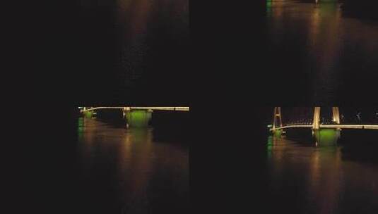 重庆奉节夔门大桥的夜景高清在线视频素材下载