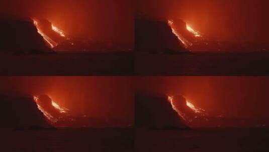 坎布雷维耶哈火山拉帕尔马西班牙064K延时高清在线视频素材下载