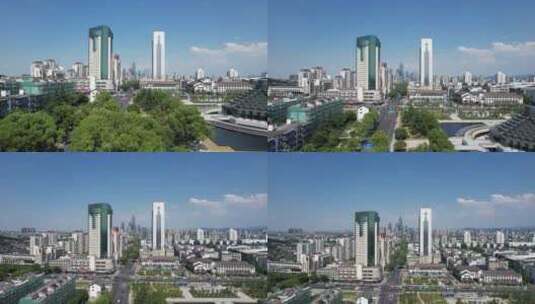 浙江绍兴城市建设航拍高清在线视频素材下载
