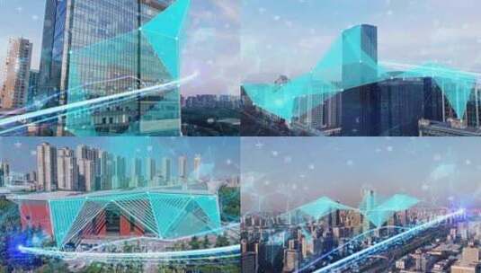 智慧城市建筑互联网科技感商业感科技高清在线视频素材下载