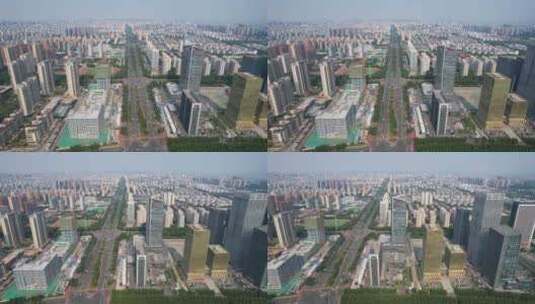 山东淄博城市建设航拍高清在线视频素材下载
