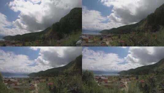 泸沽湖风光高清在线视频素材下载