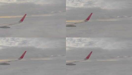 成都航空飞机窗外的云景风光高清在线视频素材下载