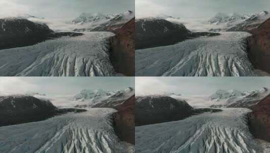 高原冰川航拍高清在线视频素材下载