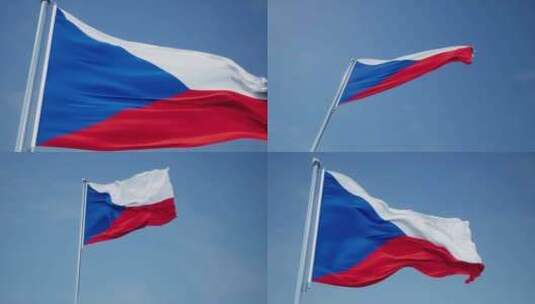 捷克旗帜高清在线视频素材下载