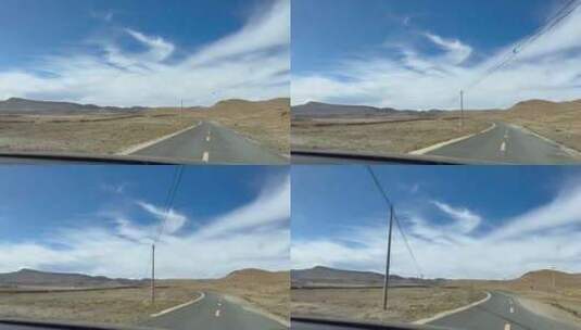西藏自驾窗外风景高清在线视频素材下载