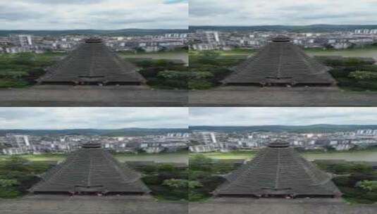 广西柳州地区三江县城建筑风光高清在线视频素材下载