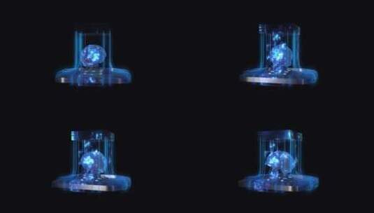 开发人工智能大脑 3D动画（透明通道）高清在线视频素材下载