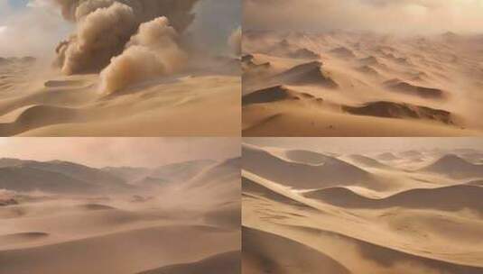 沙尘暴 沙漠高清在线视频素材下载