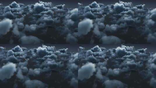 乌云密布在黑暗的天空中高清在线视频素材下载