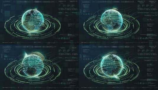 未来全息地球HUD高清在线视频素材下载