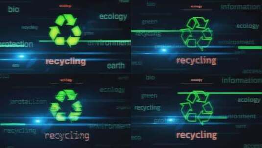 回收和再循环符号无缝循环高清在线视频素材下载