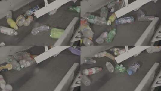 塑料瓶分选机回收废瓶高清在线视频素材下载