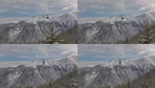 基茨斯坦霍恩山，奥地利，雪，树高清在线视频素材下载