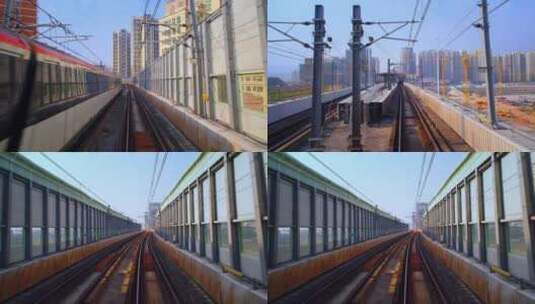 深圳城市地铁交通线路高清在线视频素材下载