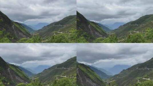 318国道沿途风景 山川河流绿树高清在线视频素材下载