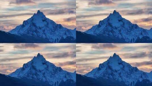 雪山山脉雪景高山自然风景企业精神励志高清在线视频素材下载