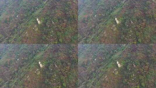 航拍秦岭秋天景色 秦岭 秋季高清在线视频素材下载