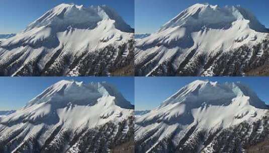 雪山 冬日 自然生态 冬季 山峰 雪景高清在线视频素材下载