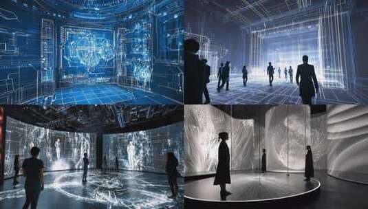 未来展馆科技展示 数字化体验智能交互虚拟高清在线视频素材下载