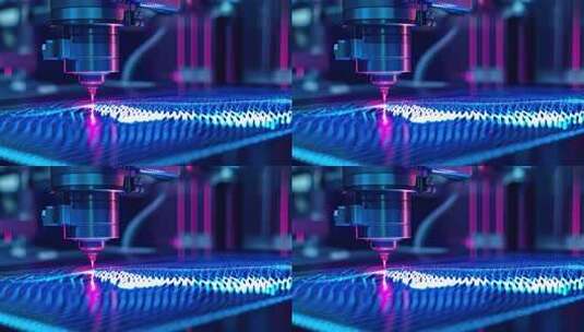 激光雕刻加工画面高清在线视频素材下载