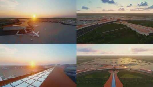 飞机 国航 大兴机场高清在线视频素材下载