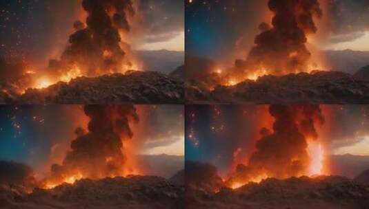 冰岛火山爆发V4高清在线视频素材下载