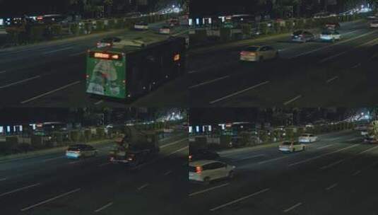公路夜景城市深圳罗湖道路夜晚C0370高清在线视频素材下载