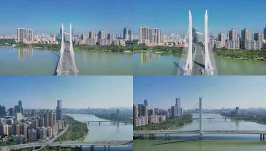 航拍惠州城市风光高清在线视频素材下载