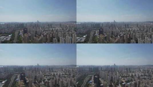 江苏无锡城市天际线航拍高清在线视频素材下载