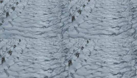 新疆喀什塔县慕士塔格冰川公园冰川近景航拍高清在线视频素材下载