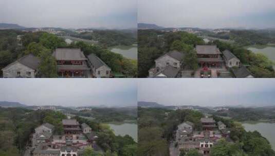 广东惠州西湖准提寺航拍高清在线视频素材下载