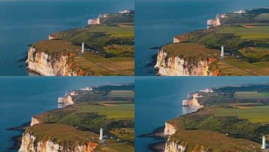 Etretat，诺曼底，海岸，海高清在线视频素材下载