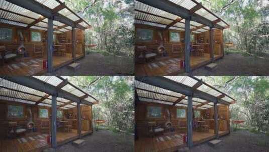森林里的环保房屋高清在线视频素材下载