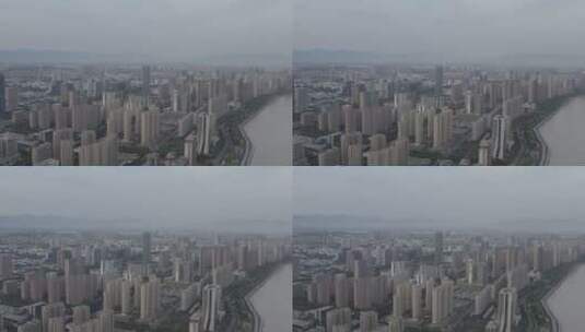 杭州钱塘江航拍高清在线视频素材下载