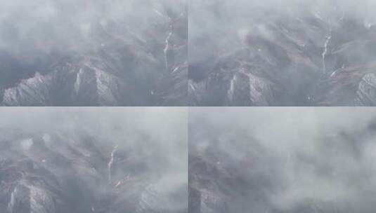 飞机上航拍 俯瞰雪山 藏区大气_1647高清在线视频素材下载