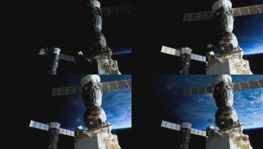 国际空间站飞越地球高清在线视频素材下载
