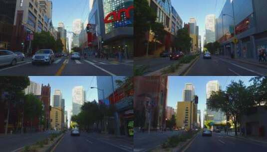 市中心的建筑和交通高清在线视频素材下载
