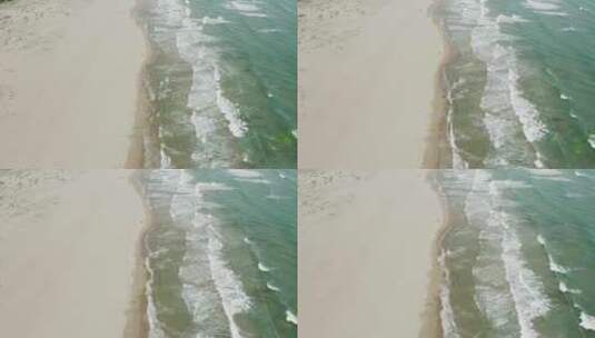 猛烈的海浪拍打在海滩上高清在线视频素材下载