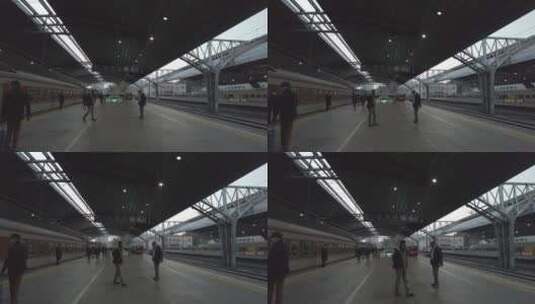 北京火车站进站4K实拍高清在线视频素材下载