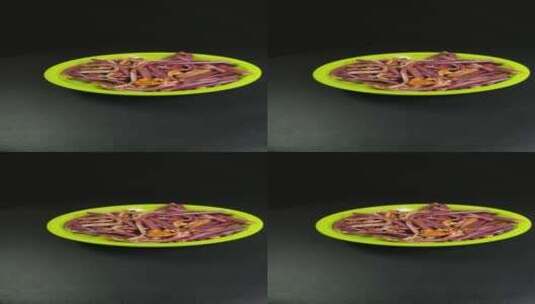 腌制野蕨菜高清在线视频素材下载