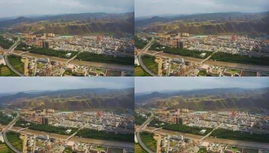 中国甘肃省武威市天祝藏族自治县全景航拍高清在线视频素材下载