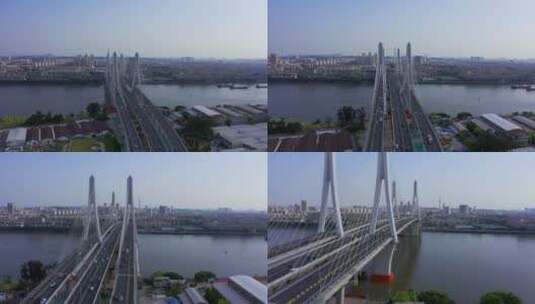 广州番禺洛溪大桥高清在线视频素材下载